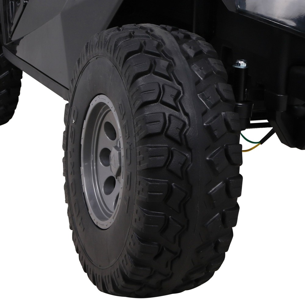 JOKO Veľké Elektrické autíčko BUGGY 4x4 Clash 24V, FM rádio, DVOJMIESTNE Kožené sedadlo, NOSNOSŤ 60KG, penové kolesá, čierne