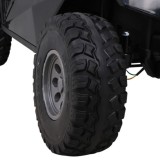 JOKO Veľké Elektrické autíčko BUGGY 4x4 Clash 24V, FM rádio, DVOJMIESTNE Kožené sedadlo, NOSNOSŤ 60KG, penové kolesá, čierne