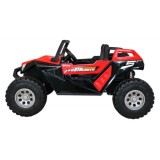 JOKO Veľké Elektrické autíčko BUGGY 4x4 Clash 24V, FM rádio, DVOJMIESTNE Kožené sedadlo, NOSNOSŤ 60KG, penové kolesá, červené