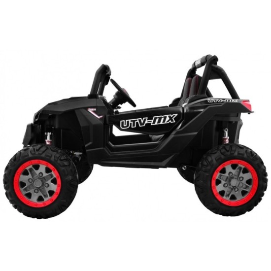 JOKO Elektrické autíčko Buggy 4x4 SuperStar, MP4 LCD displej, Penové kolesá, Dvojmiestne kožené sedadlo, USB, čierne