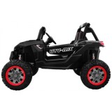 JOKO Elektrické autíčko Buggy 4x4 SuperStar, MP4 LCD displej, Penové kolesá, Dvojmiestne kožené sedadlo, USB, čierne