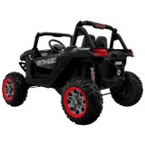 JOKO Elektrické autíčko Buggy 4x4 SuperStar, MP4 LCD displej, Penové kolesá, Dvojmiestne kožené sedadlo, USB, čierne