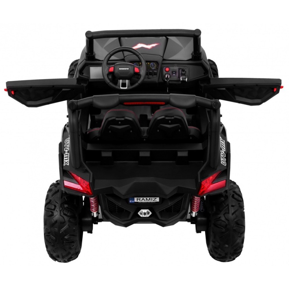 JOKO Elektrické autíčko Buggy 4x4 SuperStar, MP4 LCD displej, Penové kolesá, Dvojmiestne kožené sedadlo, USB, čierne