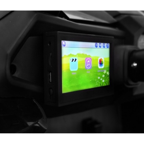 JOKO Elektrické autíčko Buggy 4x4 SuperStar, MP4 LCD displej, Penové kolesá, Dvojmiestne kožené sedadlo, USB, čierne