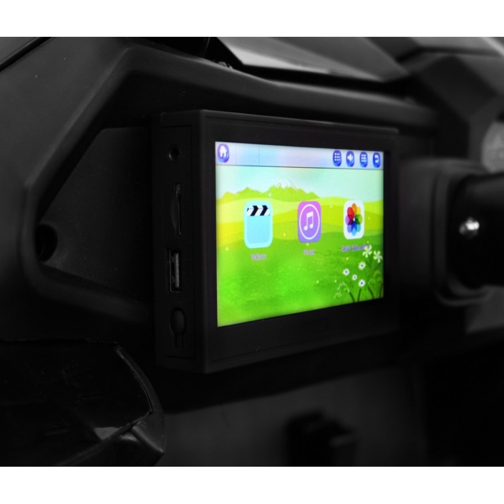 JOKO Elektrické autíčko Buggy 4x4 SuperStar, MP4 LCD displej, Penové kolesá, Dvojmiestne kožené sedadlo, USB, čierne