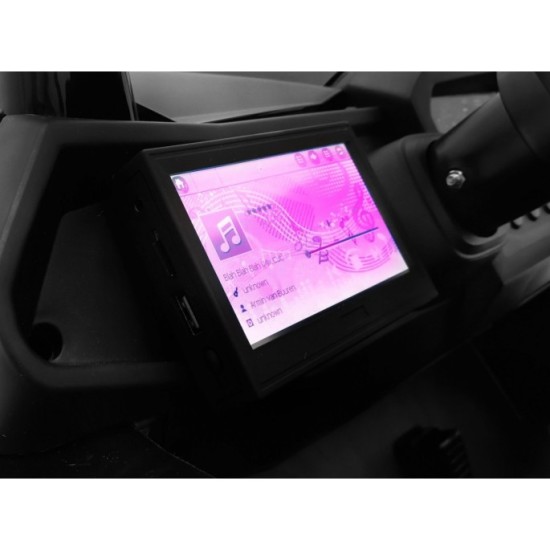 JOKO Elektrické autíčko Buggy 4x4 SuperStar, MP4 LCD displej, Penové kolesá, Dvojmiestne kožené sedadlo, USB, čierne