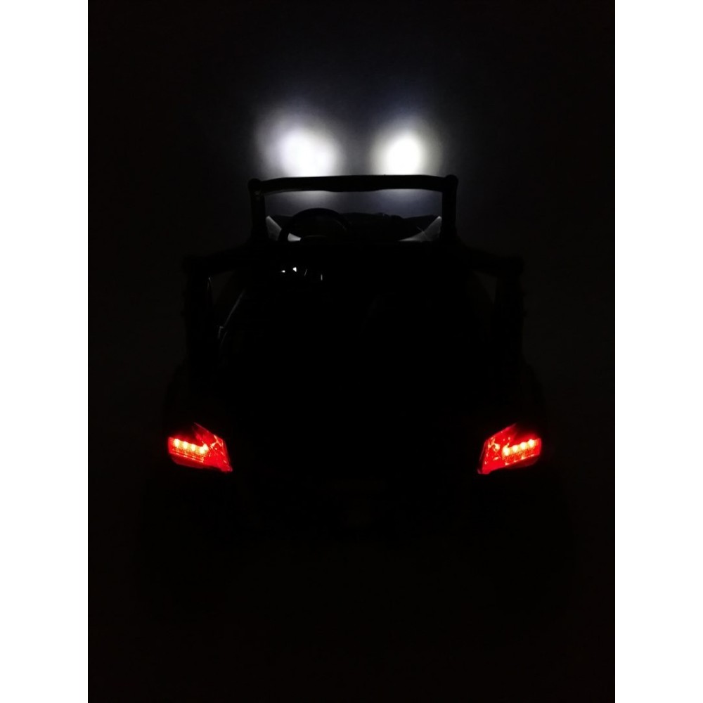 JOKO Elektrické autíčko Buggy 4x4 SuperStar, MP4 LCD displej, Penové kolesá, Dvojmiestne kožené sedadlo, USB, čierne