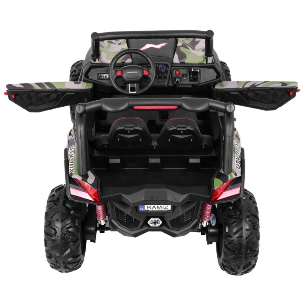 JOKO Elektrické autíčko Buggy 4x4 SuperStar, MP4 LCD displej, Penové kolesá, Dvojmiestne kožené sedadlo, USB, maskáčové