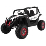 JOKO Elektrické autíčko Buggy 4x4 SuperStar, nosnosť 40kg, Penové kolesá, Dvojmiestne kožené sedadlo, biele