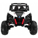 JOKO Elektrické autíčko Buggy 4x4 SuperStar, nosnosť 40kg, Penové kolesá, Dvojmiestne kožené sedadlo, biele