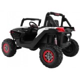 JOKO Elektrické autíčko Buggy 4x4 SuperStar, nosnosť 40kg, Penové kolesá, Dvojmiestne kožené sedadlo, biele
