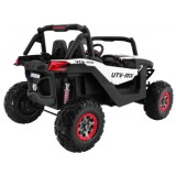 JOKO Elektrické autíčko Buggy 4x4 SuperStar, nosnosť 40kg, Penové kolesá, Dvojmiestne kožené sedadlo, biele