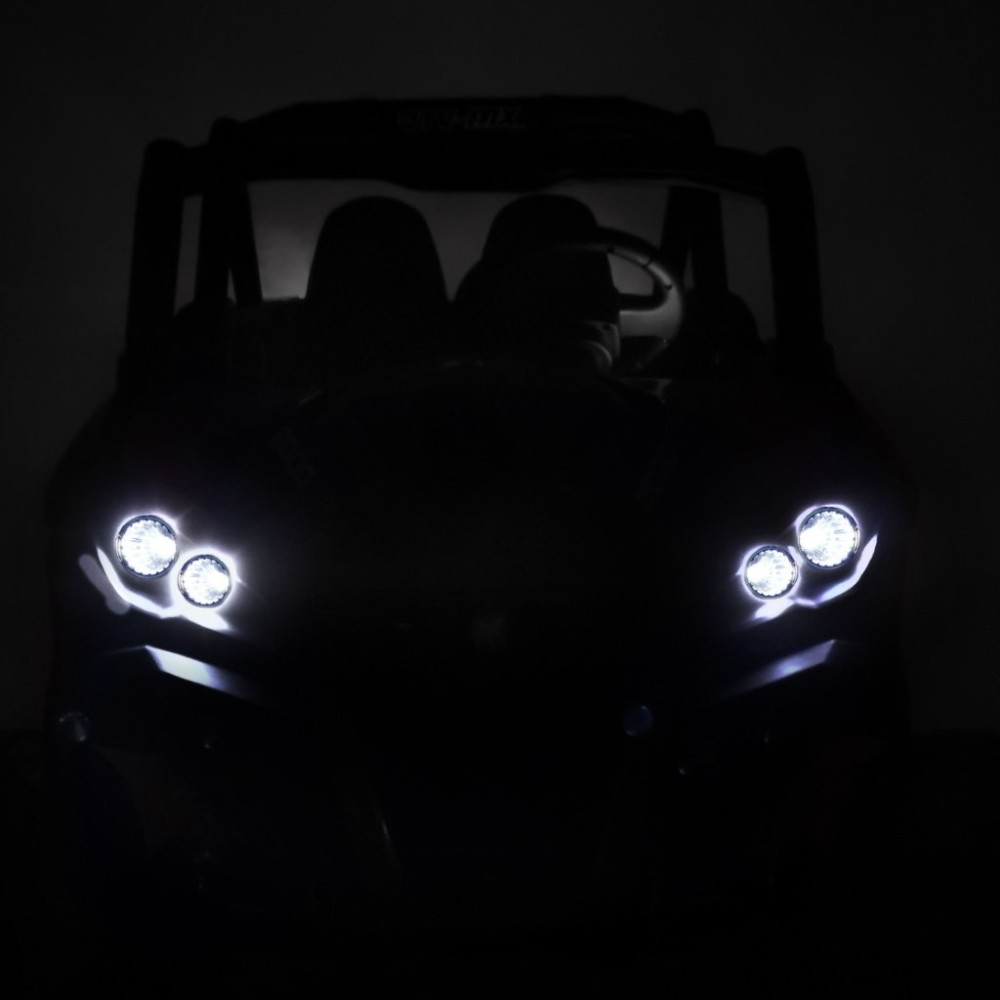 JOKO Elektrické autíčko Buggy 4x4 SuperStar, nosnosť 40kg, Penové kolesá, Dvojmiestne kožené sedadlo, biele