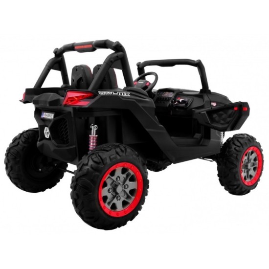 JOKO Elektrické autíčko Buggy 4x4 SuperStar, nosnosť 40kg, Penové kolesá, Dvojmiestne kožené sedadlo, čierne