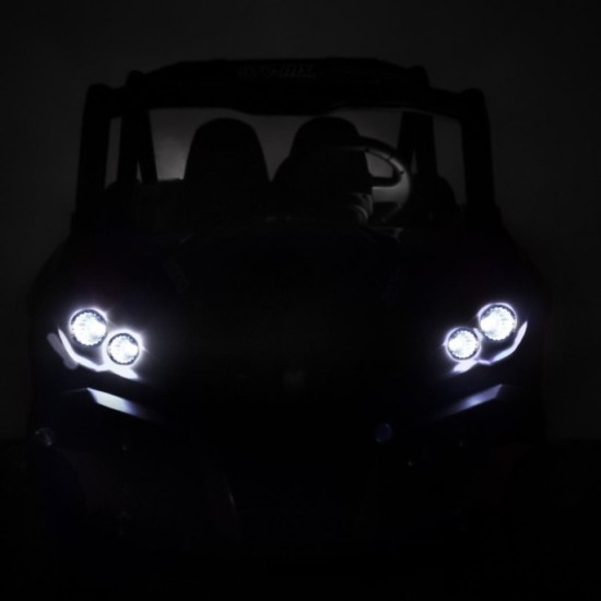 JOKO Elektrické autíčko Buggy 4x4 SuperStar, nosnosť 40kg, Penové kolesá, Dvojmiestne kožené sedadlo, čierne