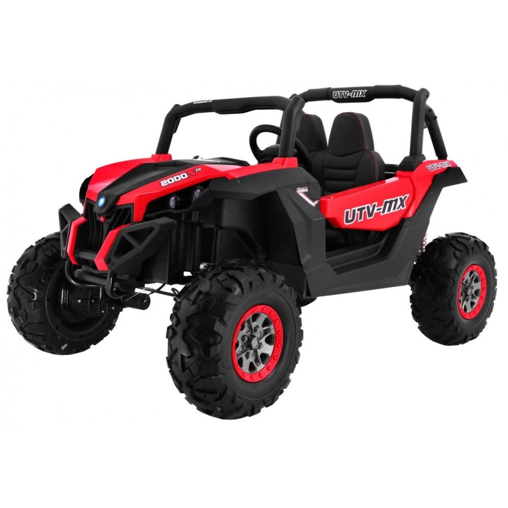 JOKO Elektrické autíčko Buggy 4x4 SuperStar, nosnosť 40kg, Penové kolesá, Dvojmiestne kožené sedadlo, červené