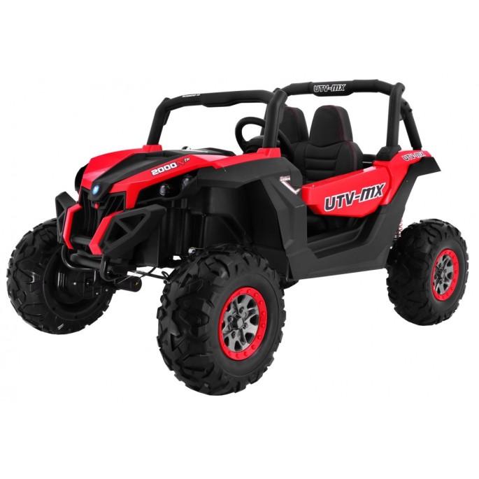 JOKO Elektrické autíčko Buggy 4x4 SuperStar, nosnosť 40kg, Penové kolesá, Dvojmiestne kožené sedadlo, červené