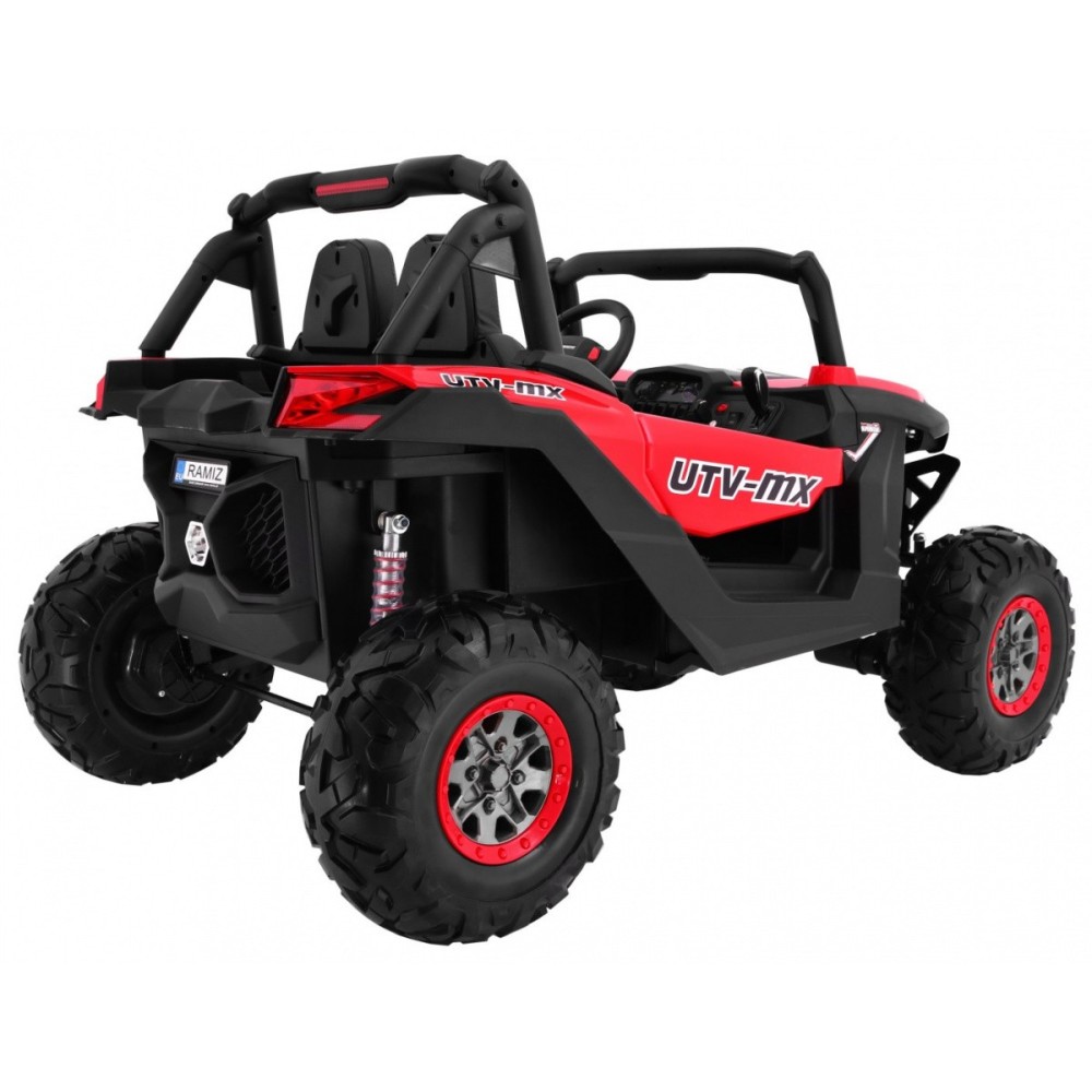 JOKO Elektrické autíčko Buggy 4x4 SuperStar, nosnosť 40kg, Penové kolesá, Dvojmiestne kožené sedadlo, červené