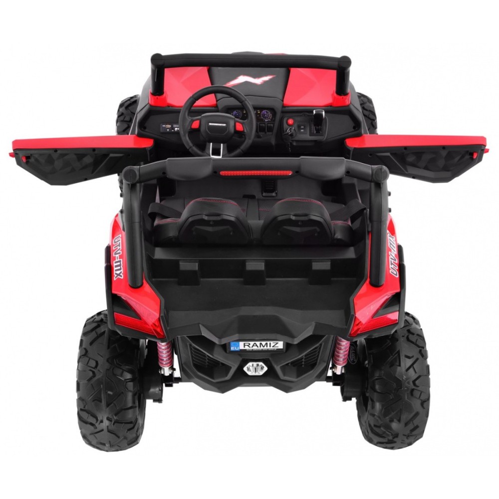 JOKO Elektrické autíčko Buggy 4x4 SuperStar, nosnosť 40kg, Penové kolesá, Dvojmiestne kožené sedadlo, červené