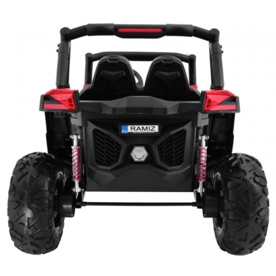 JOKO Elektrické autíčko Buggy 4x4 SuperStar, nosnosť 40kg, Penové kolesá, Dvojmiestne kožené sedadlo, červené