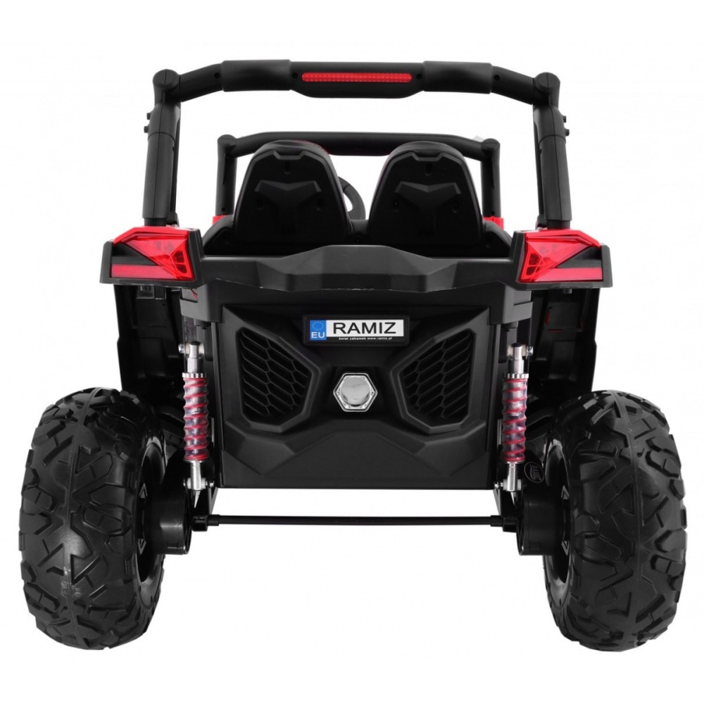 JOKO Elektrické autíčko Buggy 4x4 SuperStar, nosnosť 40kg, Penové kolesá, Dvojmiestne kožené sedadlo, červené