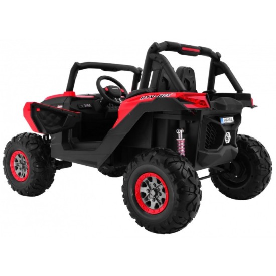 JOKO Elektrické autíčko Buggy 4x4 SuperStar, nosnosť 40kg, Penové kolesá, Dvojmiestne kožené sedadlo, červené