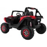 JOKO Elektrické autíčko Buggy 4x4 SuperStar, nosnosť 40kg, Penové kolesá, Dvojmiestne kožené sedadlo, červené