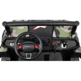 JOKO Elektrické autíčko Buggy 4x4 SuperStar, nosnosť 40kg, Penové kolesá, Dvojmiestne kožené sedadlo, maskáčové