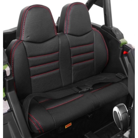 JOKO Elektrické autíčko Buggy 4x4 SuperStar, nosnosť 40kg, Penové kolesá, Dvojmiestne kožené sedadlo, maskáčové