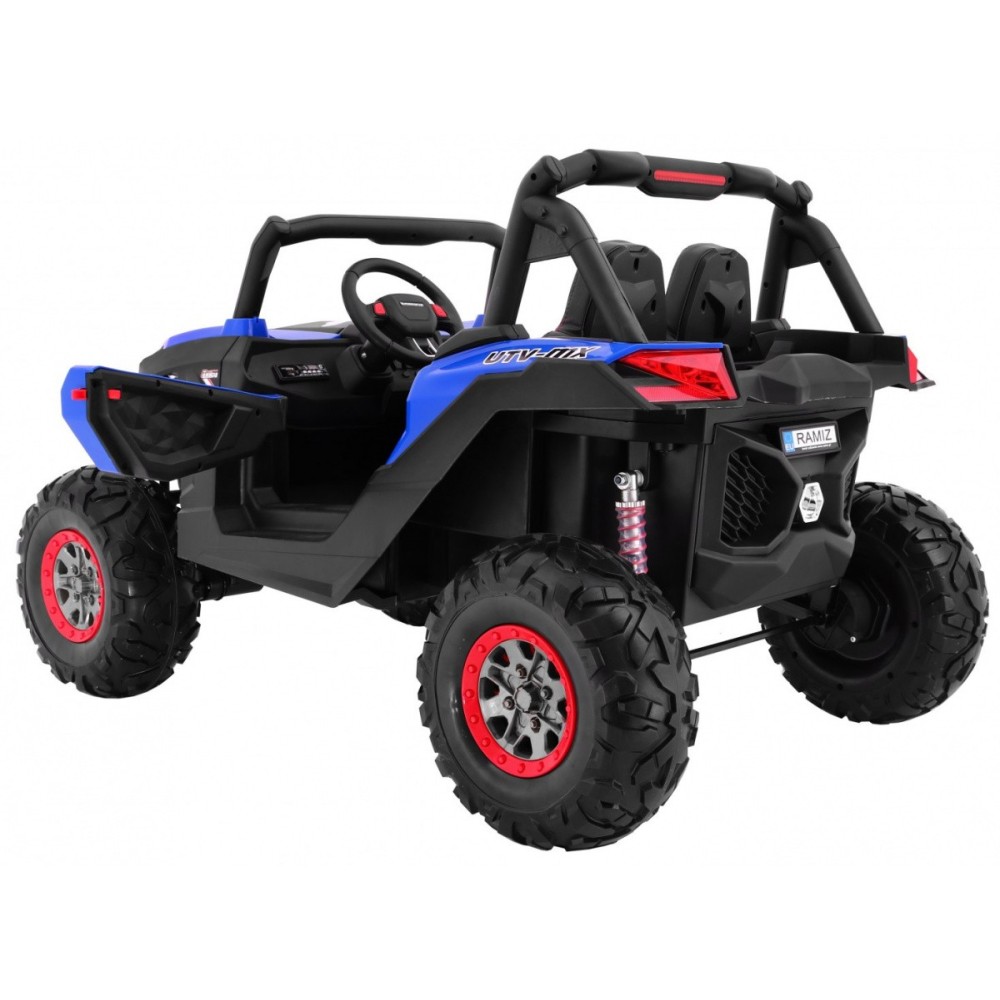 JOKO Elektrické autíčko Buggy 4x4 SuperStar, nosnosť 40kg, Penové kolesá, Dvojmiestne kožené sedadlo, modré