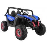 JOKO Elektrické autíčko Buggy 4x4 SuperStar, nosnosť 40kg, Penové kolesá, Dvojmiestne kožené sedadlo, modré