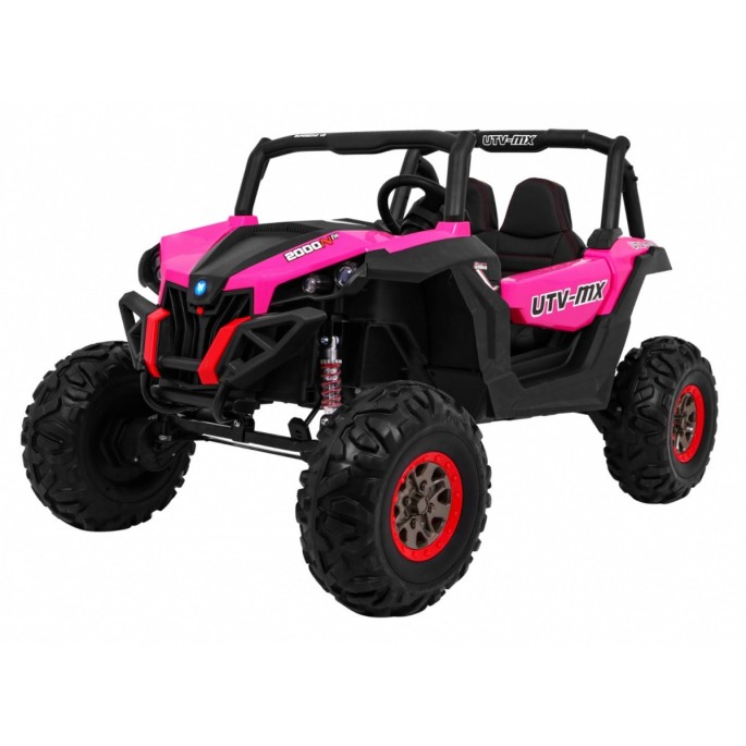 JOKO Elektrické autíčko Buggy 4x4 SuperStar, nosnosť 40kg, Penové kolesá, Dvojmiestne kožené sedadlo, ružové