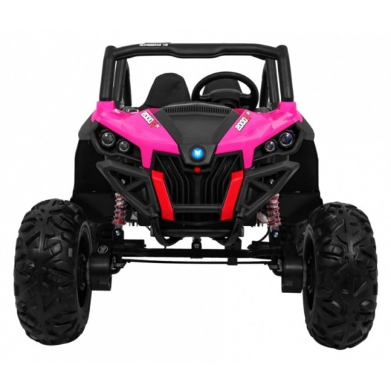 JOKO Elektrické autíčko Buggy 4x4 SuperStar, nosnosť 40kg, Penové kolesá, Dvojmiestne kožené sedadlo, ružové