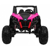 JOKO Elektrické autíčko Buggy 4x4 SuperStar, nosnosť 40kg, Penové kolesá, Dvojmiestne kožené sedadlo, ružové