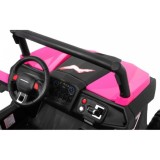 JOKO Elektrické autíčko Buggy 4x4 SuperStar, nosnosť 40kg, Penové kolesá, Dvojmiestne kožené sedadlo, ružové
