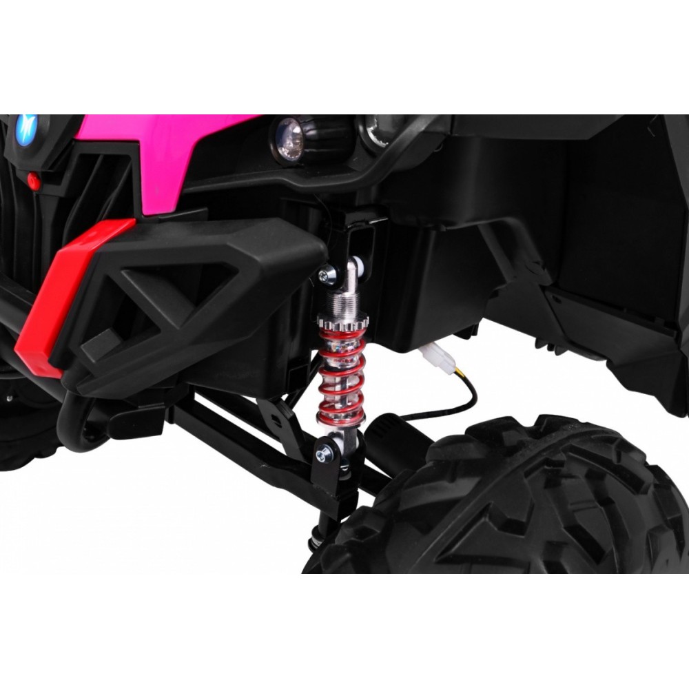 JOKO Elektrické autíčko Buggy 4x4 SuperStar, nosnosť 40kg, Penové kolesá, Dvojmiestne kožené sedadlo, ružové