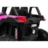 JOKO Elektrické autíčko Buggy 4x4 SuperStar, nosnosť 40kg, Penové kolesá, Dvojmiestne kožené sedadlo, ružové