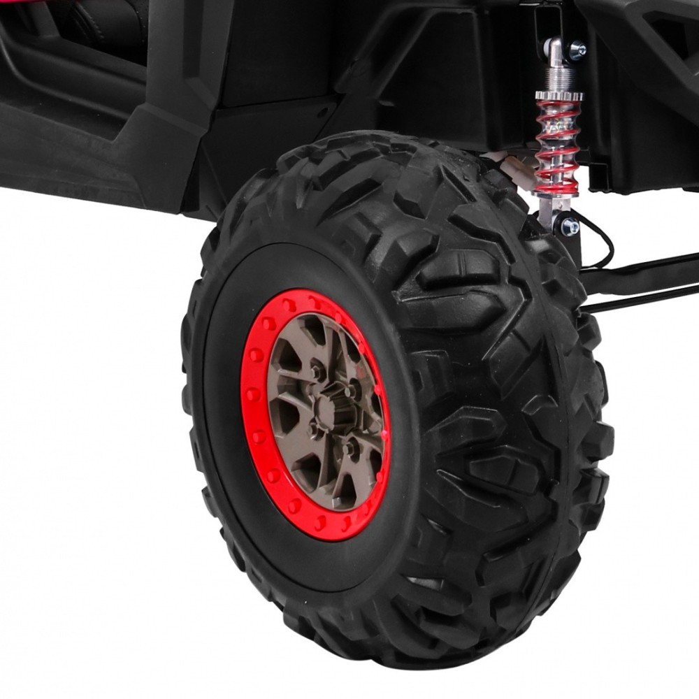 JOKO Elektrické autíčko Buggy 4x4 SuperStar, nosnosť 40kg, Penové kolesá, Dvojmiestne kožené sedadlo, ružové