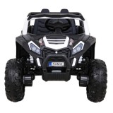 JOKO Elektrické autíčko BUGGY UTV 4x4 2000M, penové kolesá, kožené sedadlo, biele