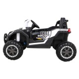 JOKO Elektrické autíčko BUGGY UTV 4x4 2000M, penové kolesá, kožené sedadlo, biele