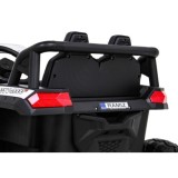 JOKO Elektrické autíčko BUGGY UTV 4x4 2000M, penové kolesá, kožené sedadlo, biele