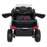 JOKO Elektrické autíčko BUGGY UTV 4x4 2000M, penové kolesá, kožené sedadlo, biele