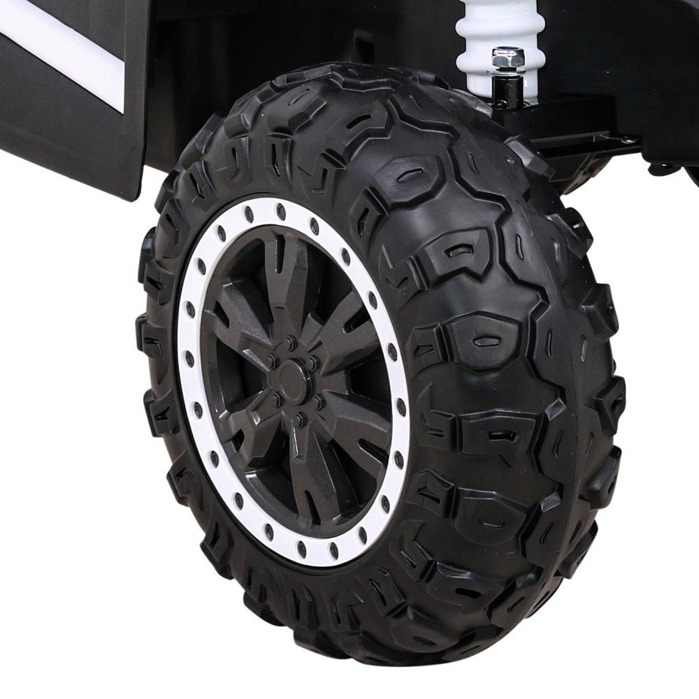 JOKO Elektrické autíčko BUGGY UTV 4x4 2000M, penové kolesá, kožené sedadlo, biele