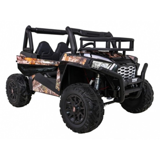 JOKO Elektrické autíčko BUGGY UTV 24V 200W, penové kolesá, Dvojmiestne kožené sedadlo, nosnosť 50kg, maskáčové