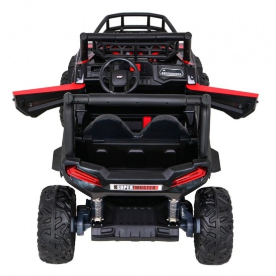 JOKO Elektrické autíčko BUGGY UTV 24V 200W, penové kolesá, Dvojmiestne kožené sedadlo, nosnosť 50kg, červené
