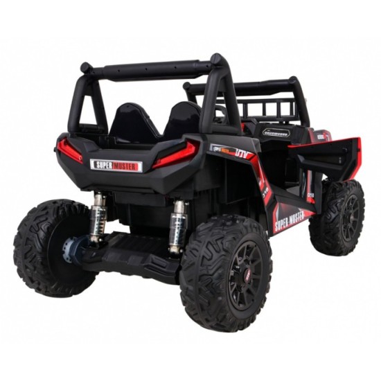 JOKO Elektrické autíčko BUGGY UTV 24V 200W, penové kolesá, Dvojmiestne kožené sedadlo, nosnosť 50kg, červené