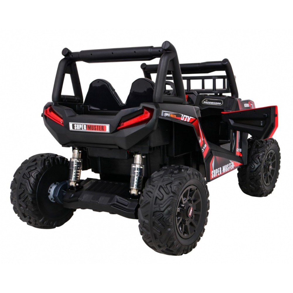 JOKO Elektrické autíčko BUGGY UTV 24V 200W, penové kolesá, Dvojmiestne kožené sedadlo, nosnosť 50kg, červené