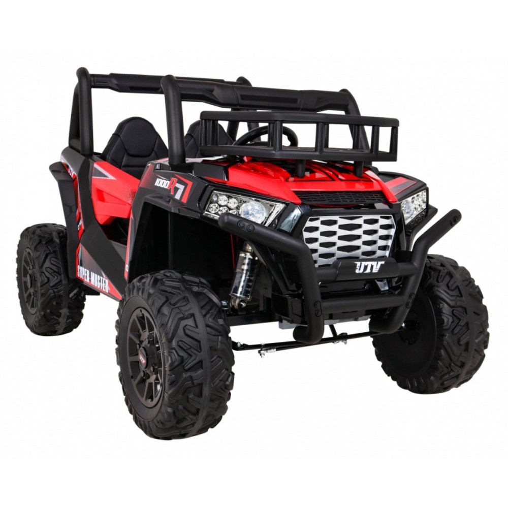 JOKO Elektrické autíčko BUGGY UTV 24V 200W, penové kolesá, Dvojmiestne kožené sedadlo, nosnosť 50kg, červené