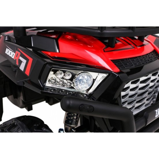 JOKO Elektrické autíčko BUGGY UTV 24V 200W, penové kolesá, Dvojmiestne kožené sedadlo, nosnosť 50kg, červené