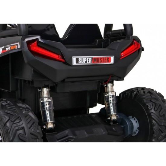 JOKO Elektrické autíčko BUGGY UTV 24V 200W, penové kolesá, Dvojmiestne kožené sedadlo, nosnosť 50kg, červené